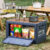 CP-50L-BL Outdoor Storage Box 50L Collapsible Wooden Lid