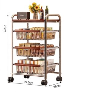 Gemini_Generated_Image_3xm28v3xm28v3xm2 Rolling Storage Cart 4-Tier Wood Top Rack