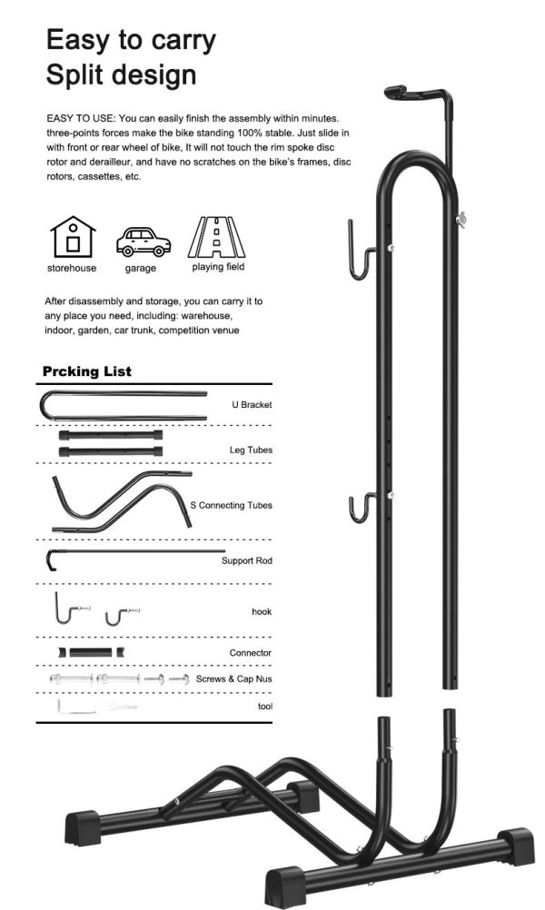 O1CN019Zr3nz1ycr2iUSJmF_!!2212557876600-0-cib 3-in-1 Multipurpose Bike Stand – Adjustable Floor, Upright & Maintenance Rack