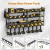 Heavy-Duty 4-Tier，8-Drill Slot Power Tool Organizer Wall Mount