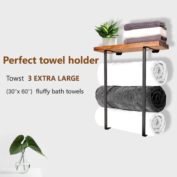 O1CN01c4F3wG1zJRlH5ci9d_!!1999666693-0-cib Bathroom Towel Rack 40cm Wide Wood Shelf
