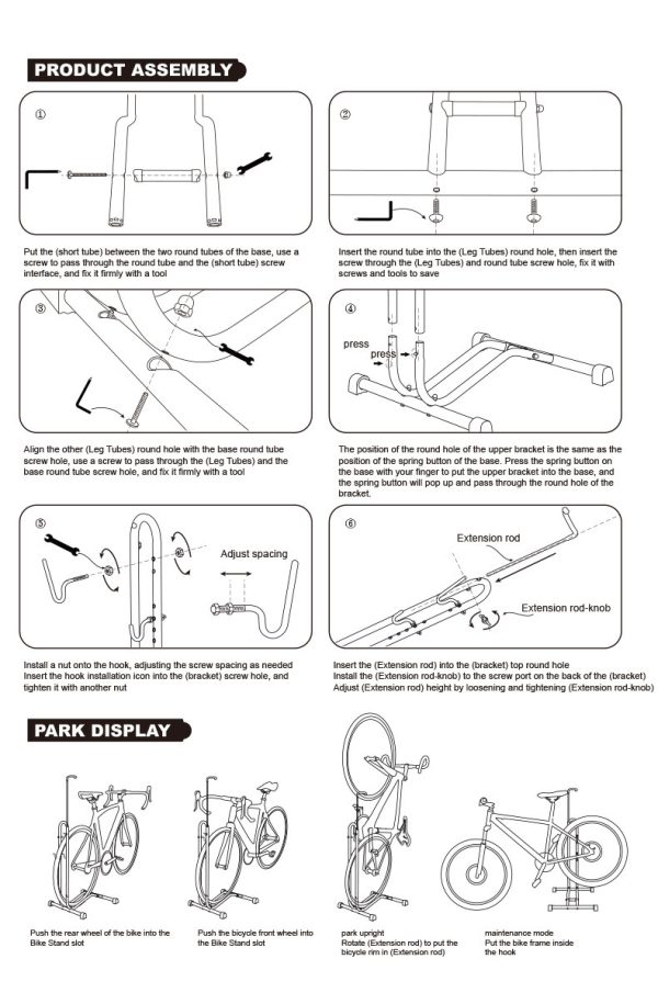O1CN01nWoECO1ycr2gdPH7C_!!2212557876600-0-cib 3-in-1 Multipurpose Bike Stand – Adjustable Floor, Upright & Maintenance Rack