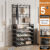 SH02-M5-BK Entryway Storage Rack 80cm Wide Coat Tree