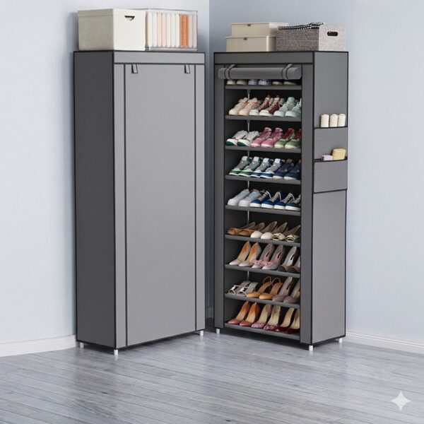 Unknown Fabric Shoe Rack Multi-Layer Dustproof Storage