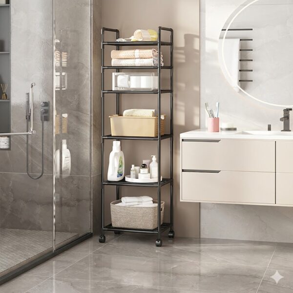 Kitchen Storage Trolley 6-Tier Mobile Organizer