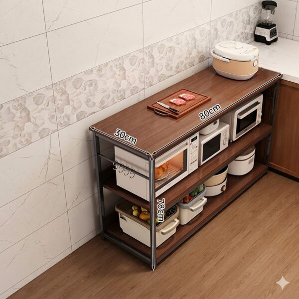 Unknown Kitchen Appliance Rack 3-Tier 80cm Stand