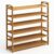 Solid Bamboo 6-Tier Shoe Rack & Multi-Purpose Organizer