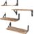 WS05-4WN Wall Mounted Shelf Solid Wood Floating Display