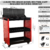 Mobile Tool Cart 3-Tier Heavy Duty Pegboard